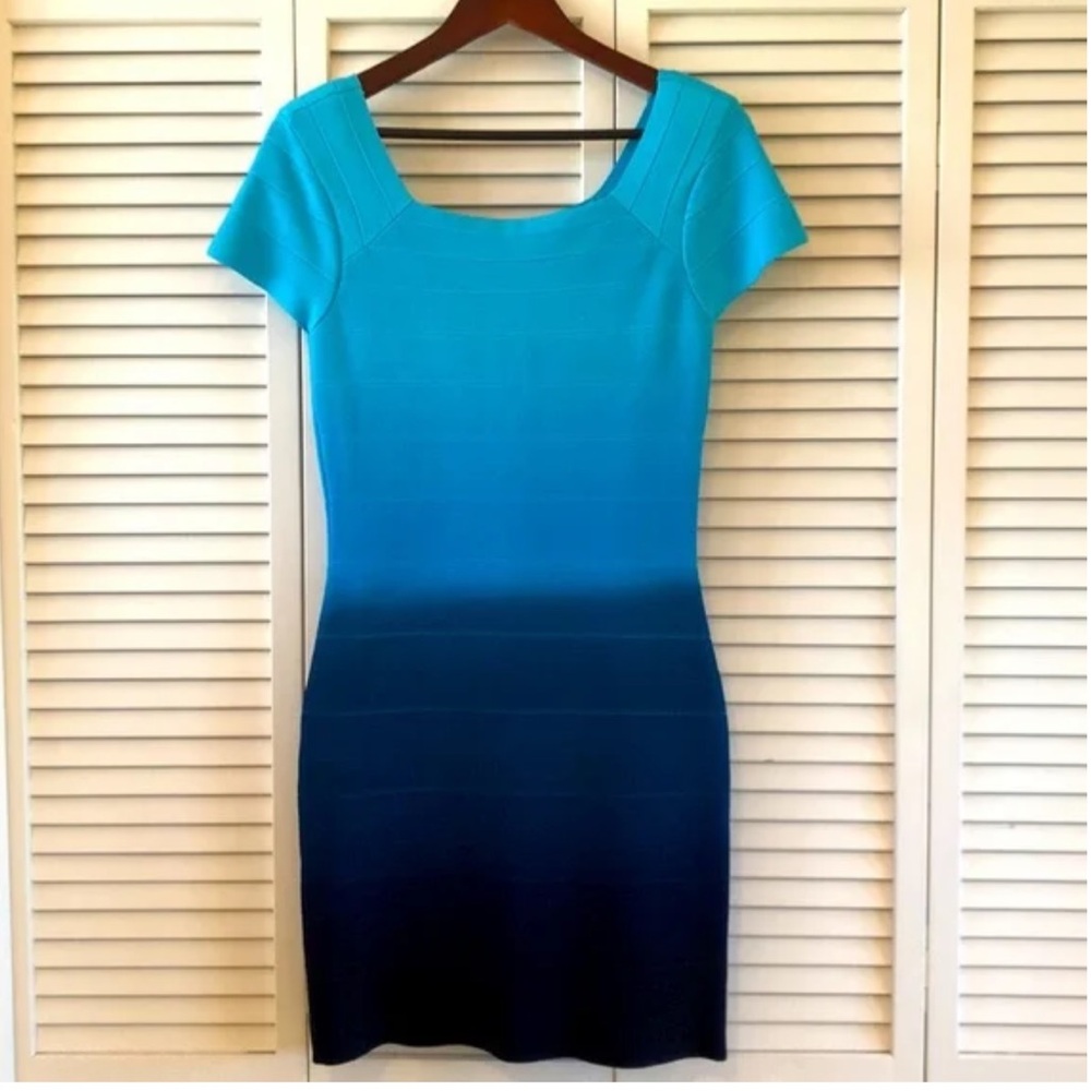 INC International Concepts Blue Gradient Mini Dress